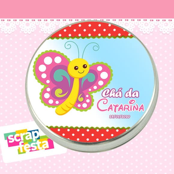 Latinha de Chá de Bebê Latinhas Menina