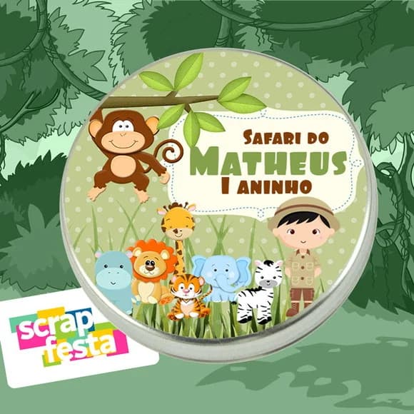 Latinhas Personalizadas Festa Safari