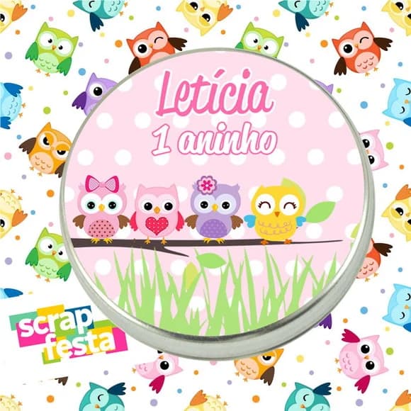 Latinhas Personalizadas Festa Corujinhas