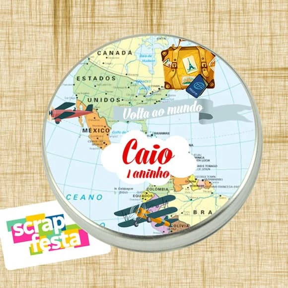 Latinhas Personalizadas Volta ao Mundo
