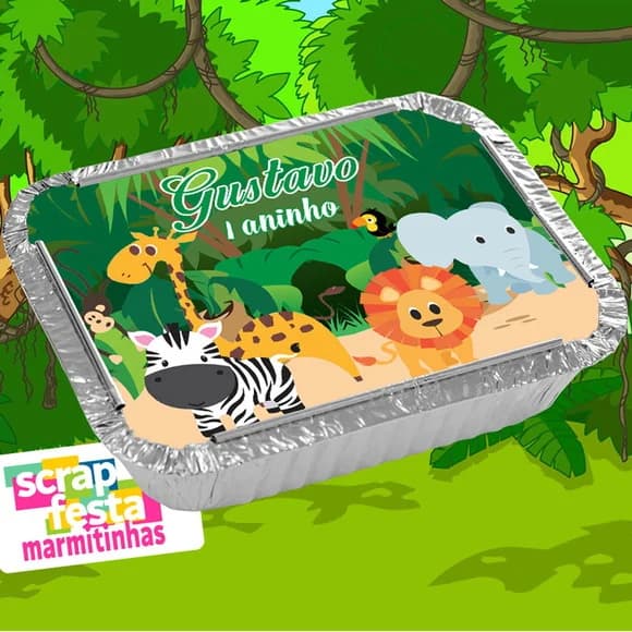Marmitinha Personalizada Festa Safari