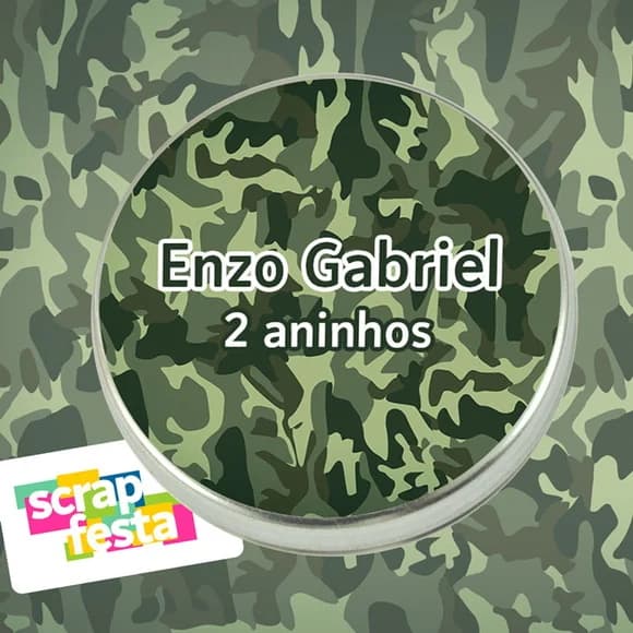 Latinhas Personalizadas Festa Exército, Militar
