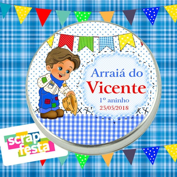 Latinhas Personalizadas Festa Junina/Julina/Arraiá