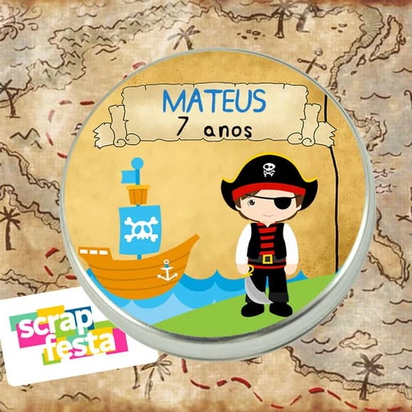 Latinhas Personalizadas Festa Pirata
