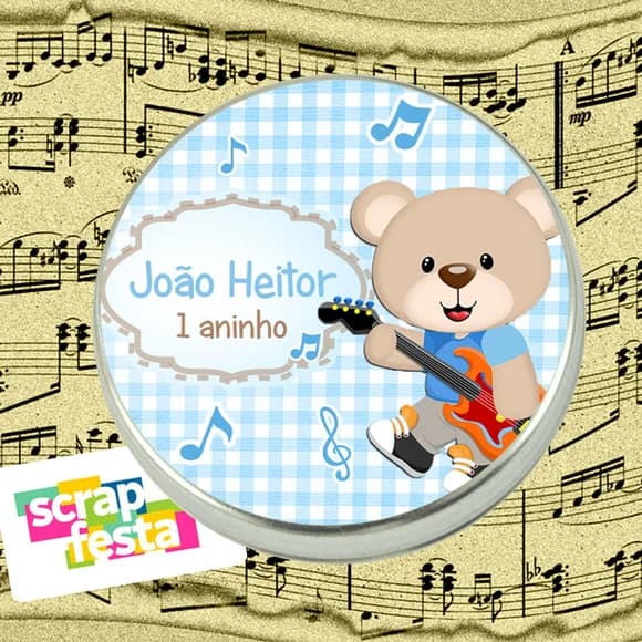 Latinhas Personalizadas Festa Urso Musical