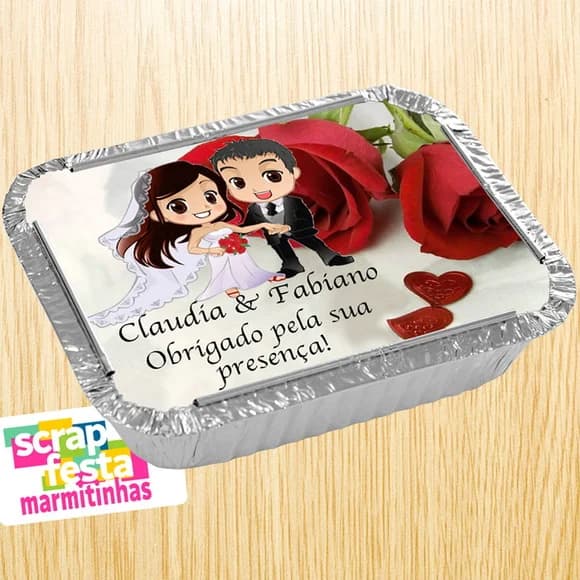 Marmitinha Personalizada Festa de Casamento
