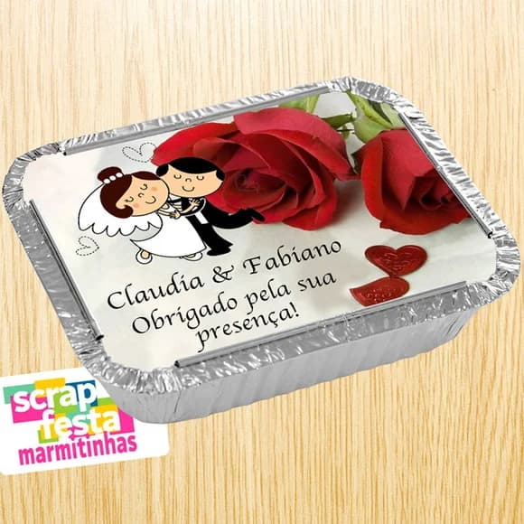 Marmitinha Personalizada Festa de Casamento