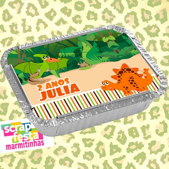 Marmitinha Personalizada Festa Dinossauro