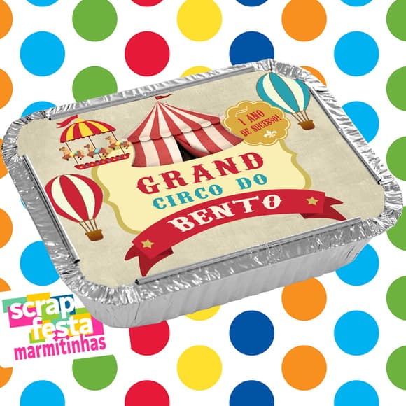 Marmitinha Personalizada Festa Circo Vintage