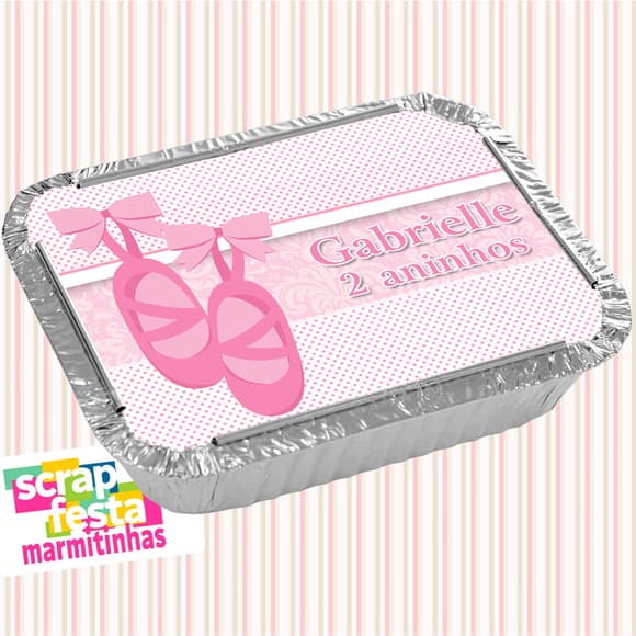Marmitinha Personalizada Festa Bailarina