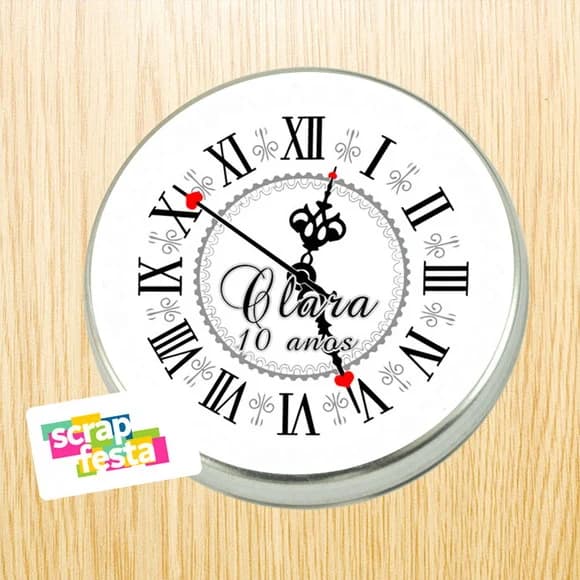 Latinhas Personalizadas Relógio