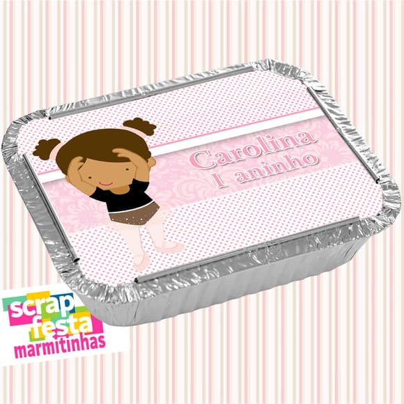 Marmitinha Personalizada Festa Bailarina