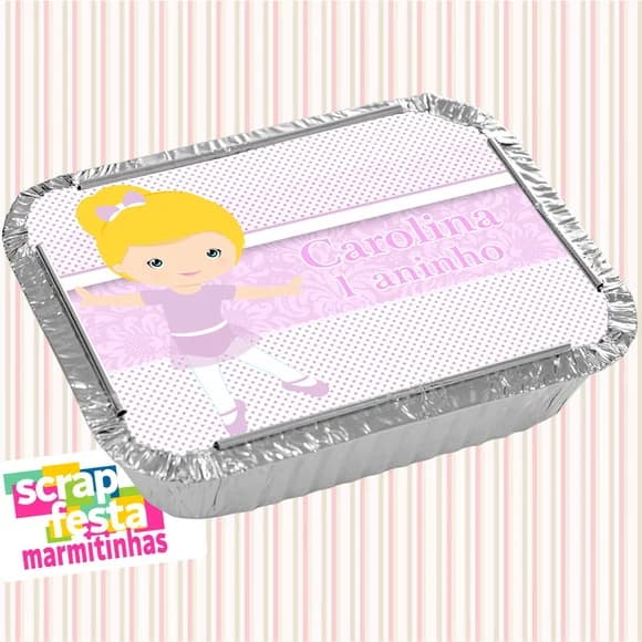 Marmitinha Personalizada Festa Bailarina