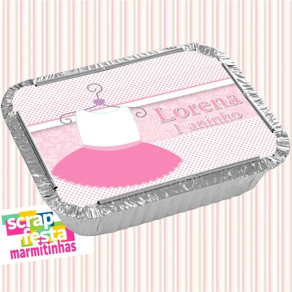 Marmitinha Personalizada Festa Bailarina