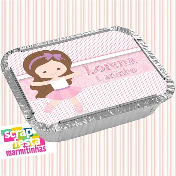 Marmitinha Personalizada Festa Bailarina