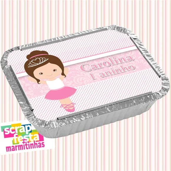 Marmitinha Personalizada Festa Bailarina