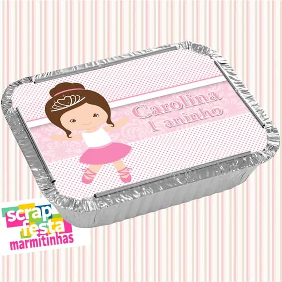 Marmitinha Personalizada Festa Bailarina