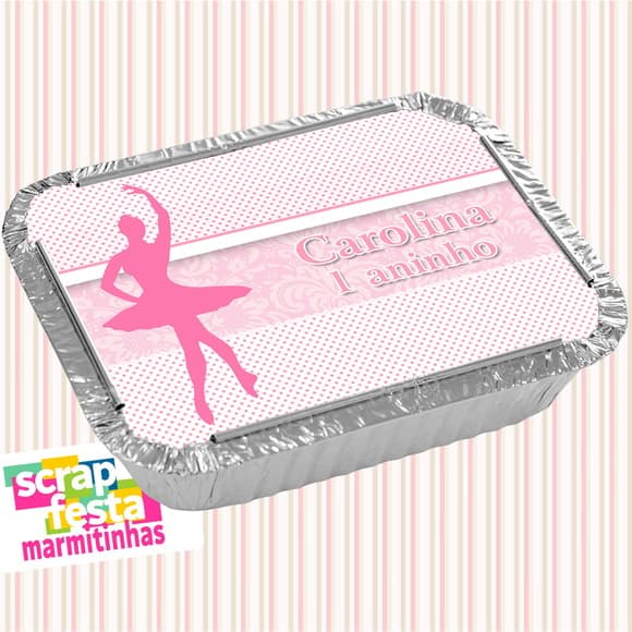 Marmitinha Personalizada Festa Bailarina