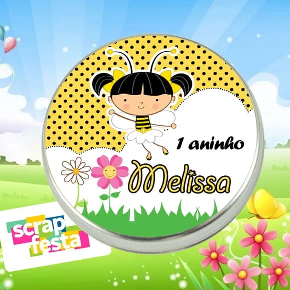 Latinhas Personalizadas Jardim Encantado Abelhinha
