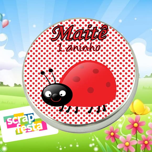 Latinhas Personalizadas Jardim Encantado Joaninha