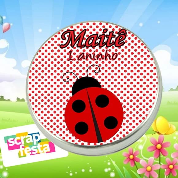 Latinhas Personalizadas Jardim Encantado Joaninha
