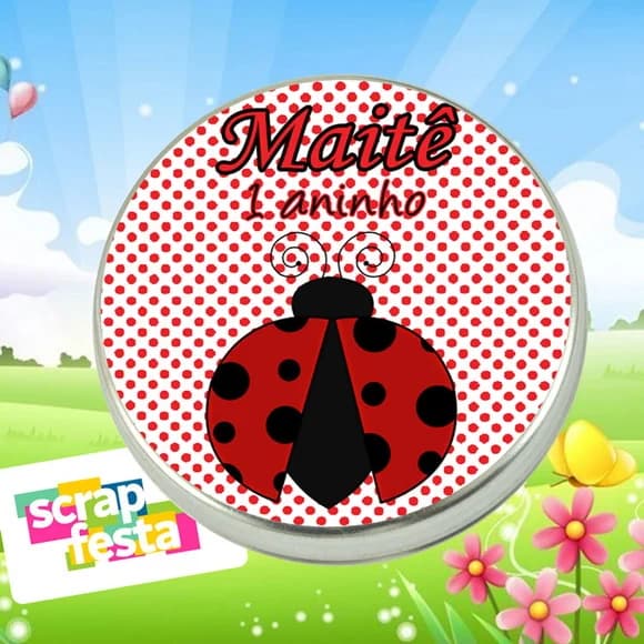 Latinhas Personalizadas Jardim Encantado Joaninha