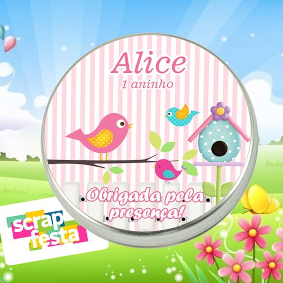 Latinhas Personalizadas Jardim Encantado