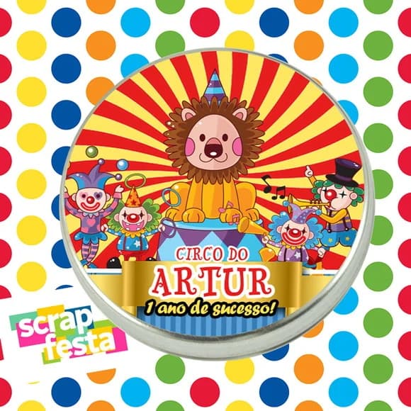 Latinhas Personalizadas Festa Circo