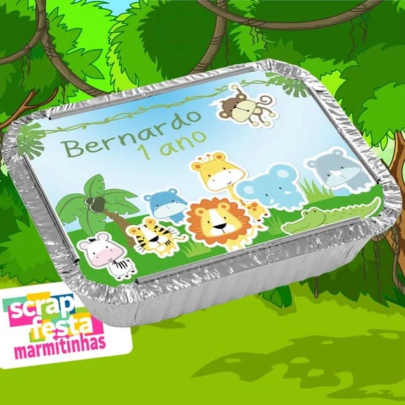 Marmitinha Personalizada Festa Safari