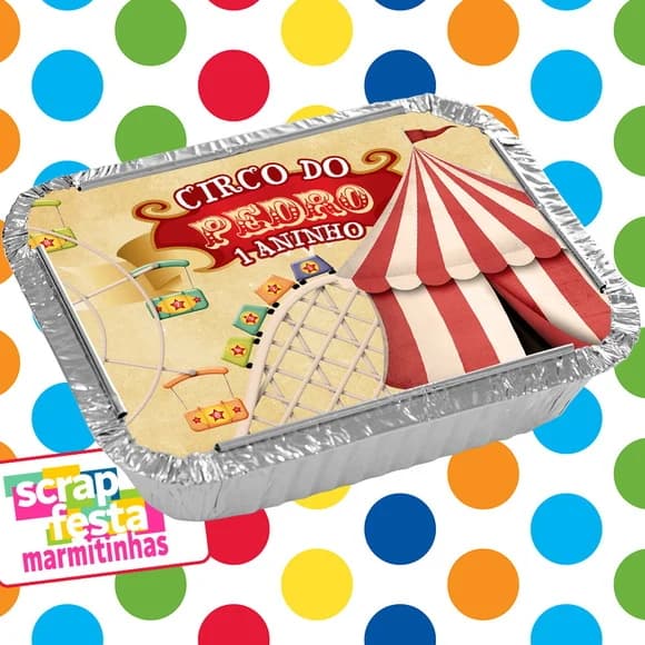 Marmitinha Personalizada Festa Circo Vintage