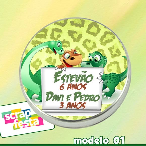 Latinhas Personalizada Festa Dinossauro