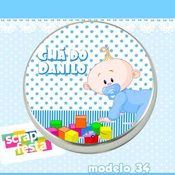 Lembrancinhas de Chá de Bebê Latinhas