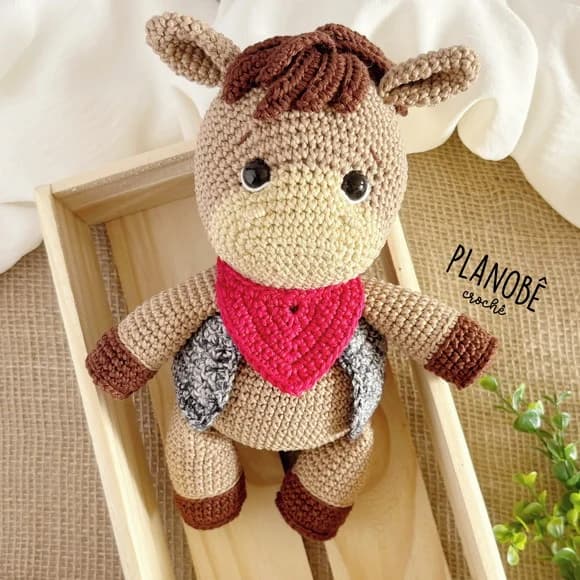 Cavalo Fazendinha Amigurumi