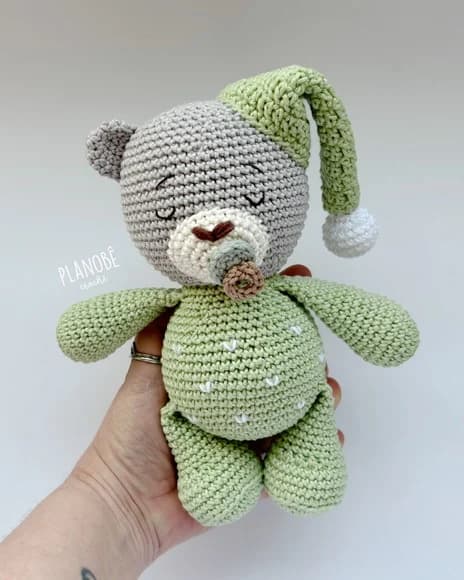 Urso Soninho Amigurumi Crochê