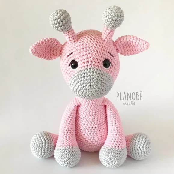 Girafa Gigi Rosa Amigurumi
