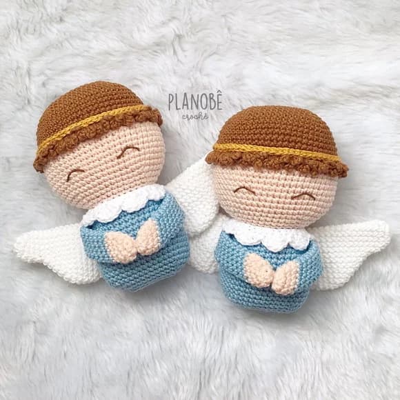 Kit com 02 Anjinhos - Amigurumi