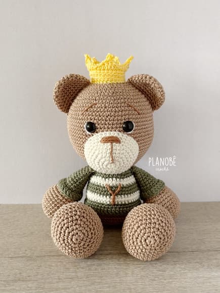 Ursinho Principe Teddy - Amigurumi Crochê