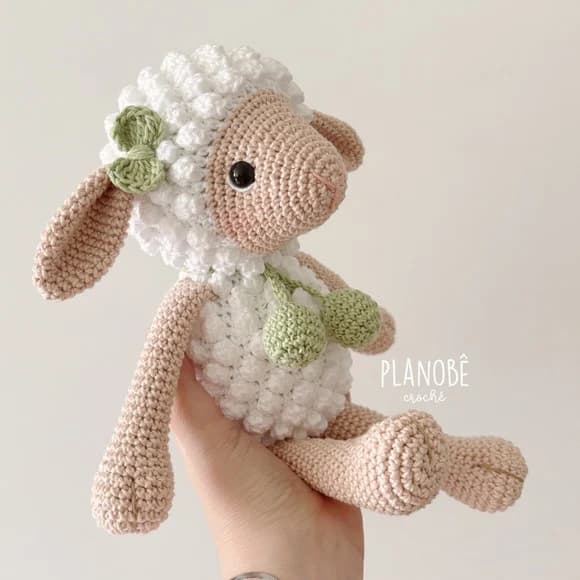 Ovelha Pipoca - Amigurumi de Crochê
