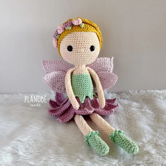 Boneca Fada - Amigurumi