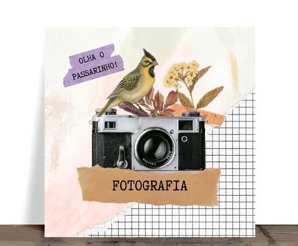 Azulejo Decorativo Fotografia Olha o Passarinho Vintage