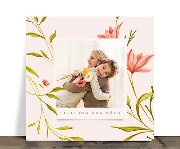 Azulejo Personalizado Feliz Dia das Mães com Foto