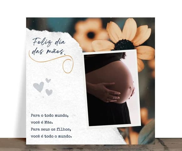 Azulejo Personalizado Mãe Todo o Mundo com Foto 15x15