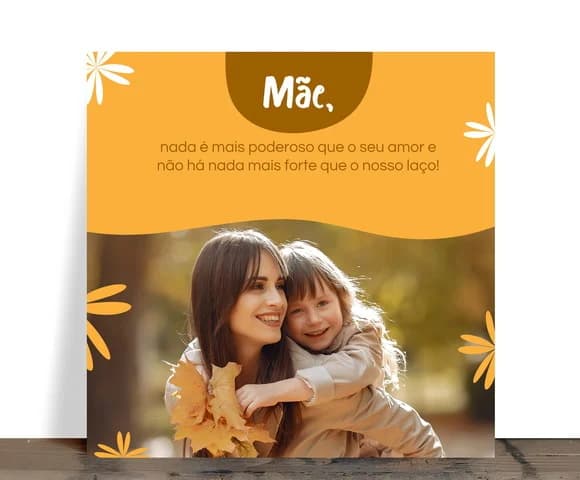 Azulejo Personalizado Mãe "nosso Laço" com Foto 15x15
