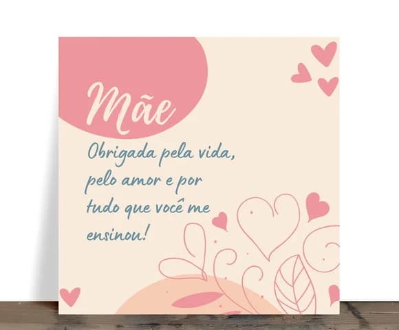 Azulejo Decorativo Mãe Obrigada pela Vida 15x15 Cerâmica