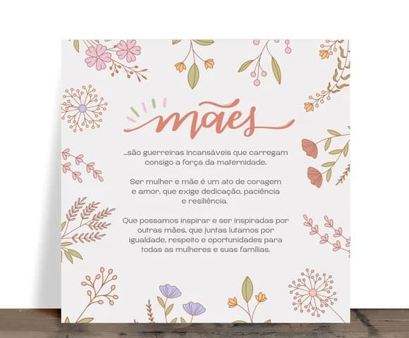 Azulejo Decorativo Mãe Guerreira Homenagem 15x15 Cerâmica
