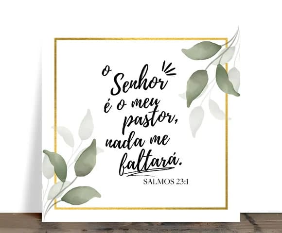 Azulejo Decorativo o Senhor É o Meu Pastor Salmo 23 15x15