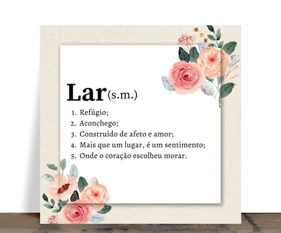 Azulejo Decorativo Significado de Lar Floral 15x15 Cerâmic