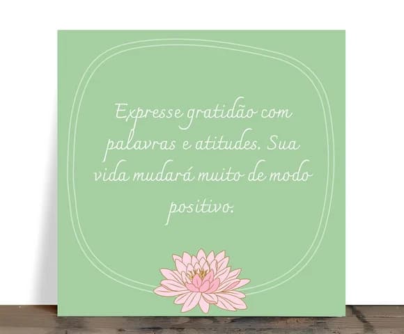 Azulejo Decorativo Motivacional Expresse Gratidão 15x15