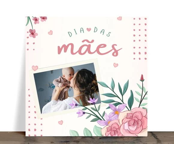 Azulejo Personalizado Dia das Mães com Foto 15x15 Cerâmica