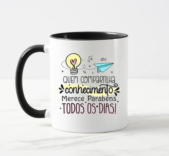 Caneca Professor Quem Compartilha Conhecimento